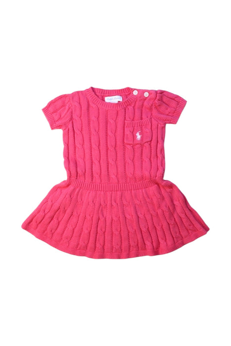A Pink Sweater Dresses from Ralph Lauren in size 3-6M for girl. (Front View)