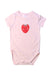 A Pink Short Sleeve Bodysuits from Seed in size 0-3M for girl. (Front View)