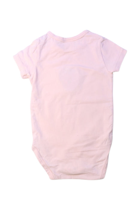 A Pink Short Sleeve Bodysuits from Seed in size 0-3M for girl. (Back View)