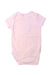 A Pink Short Sleeve Bodysuits from Seed in size 0-3M for girl. (Back View)