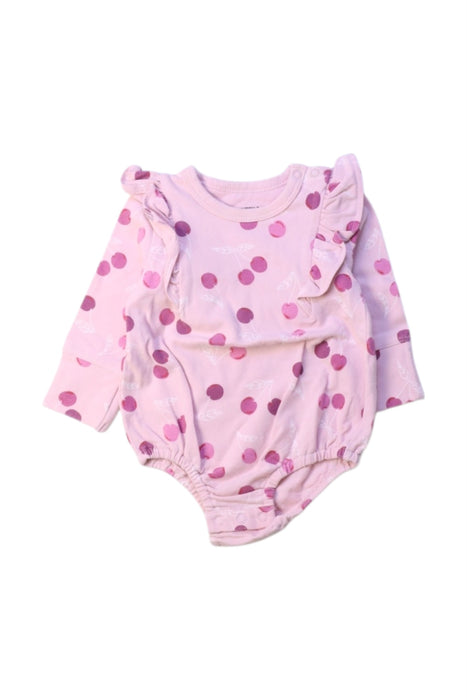 A Pink Long Sleeve Bodysuits from Country Road in size Newborn for girl. (Front View)