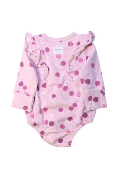 A Pink Long Sleeve Bodysuits from Country Road in size Newborn for girl. (Back View)