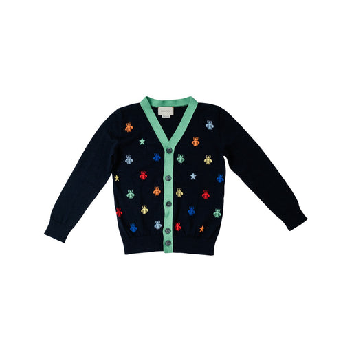 A Navy Cardigans from Gucci in size 5T for boy. (Front View)