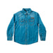 A Blue Long Sleeve Shirts from Gucci in size 8Y for boy. (Front View)