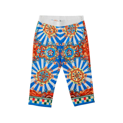 A Blue Casual Pants from Dolce & Gabbana in size 6T for girl. (Front View)