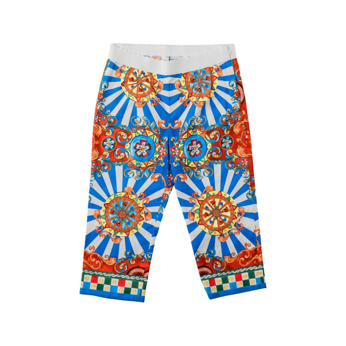 A Blue Casual Pants from Dolce & Gabbana in size 6T for girl. (Front View)