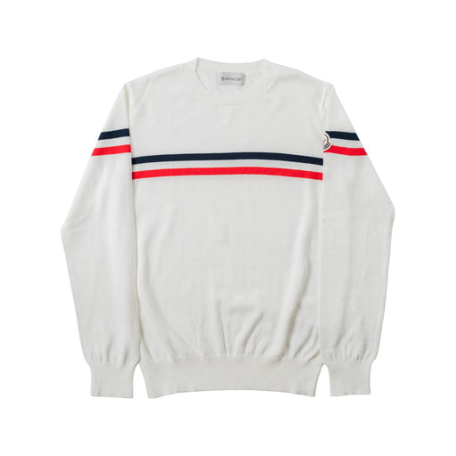 A White Knit Sweaters from Moncler in size 10Y for neutral. (Front View)