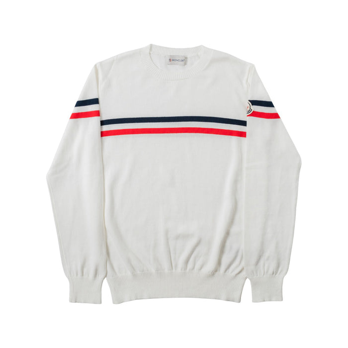 A White Knit Sweaters from Moncler in size 10Y for neutral. (Front View)