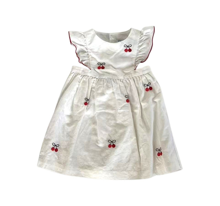 A White Short Sleeve Dresses from Jacadi in size 3T for girl. (Front View)