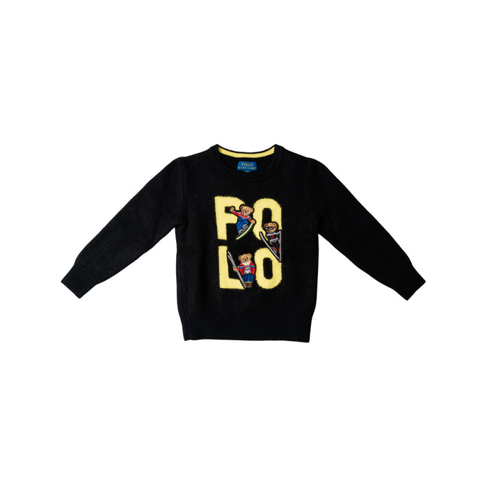 A Black Knit Sweaters from Polo Ralph Lauren in size 5T for neutral. (Front View)