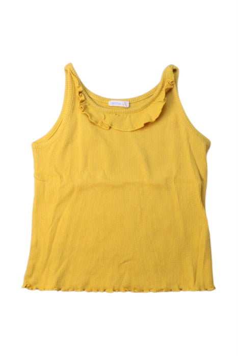 A Yellow Sleeveless Tops from Bout'Chou in size 2T for girl. (Front View)