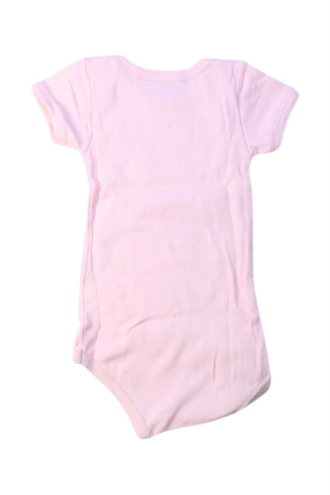 A Pink Short Sleeve Bodysuits from Petit Bateau in size 3-6M for girl. (Back View)