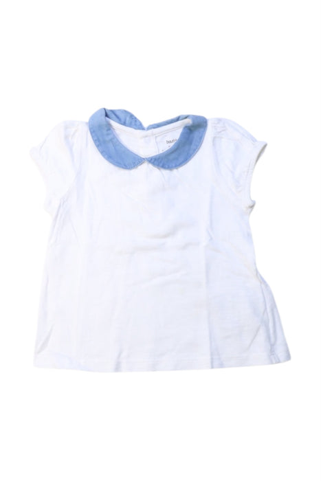 A White Short Sleeve Tops from Bout'Chou in size 3-6M for girl. (Front View)