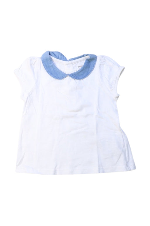 A White Short Sleeve Tops from Bout'Chou in size 3-6M for girl. (Front View)
