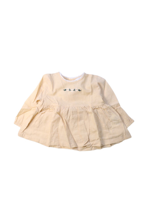 A Beige Long Sleeve Tops from Bout'Chou in size 3-6M for girl. (Front View)