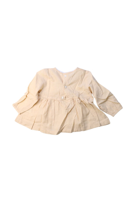 A Beige Long Sleeve Tops from Bout'Chou in size 3-6M for girl. (Back View)