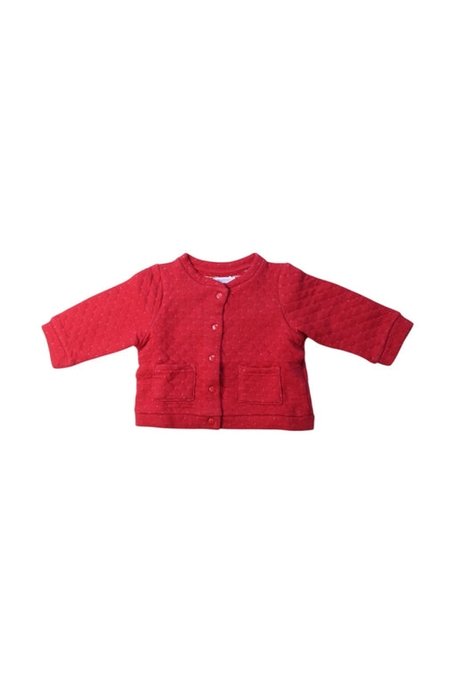 A Red Cardigans from Bout'Chou in size 3-6M for girl. (Front View)