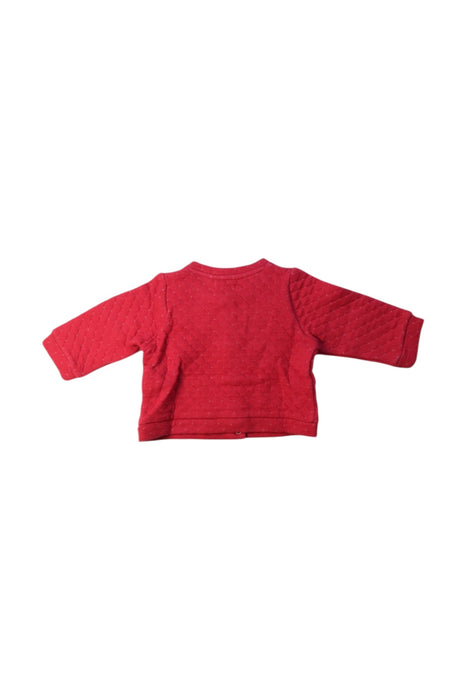 A Red Cardigans from Bout'Chou in size 3-6M for girl. (Back View)