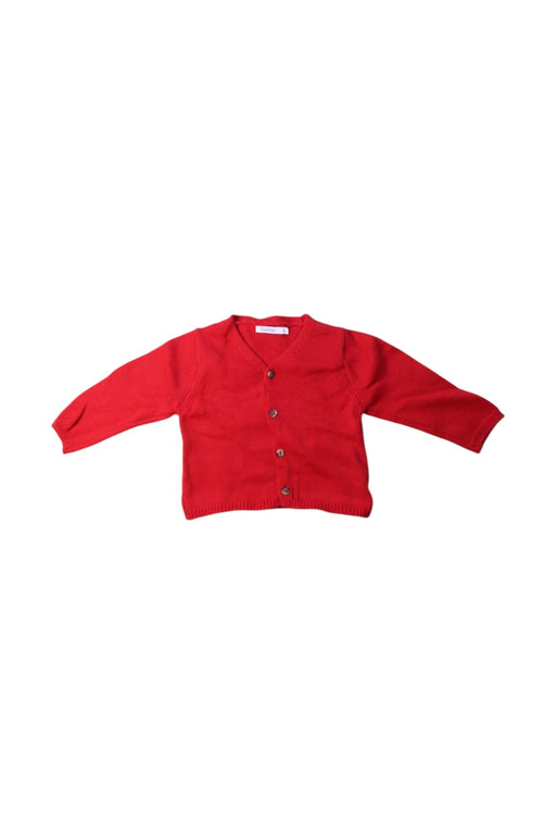 A Red Cardigans from Bout'Chou in size 3-6M for girl. (Front View)