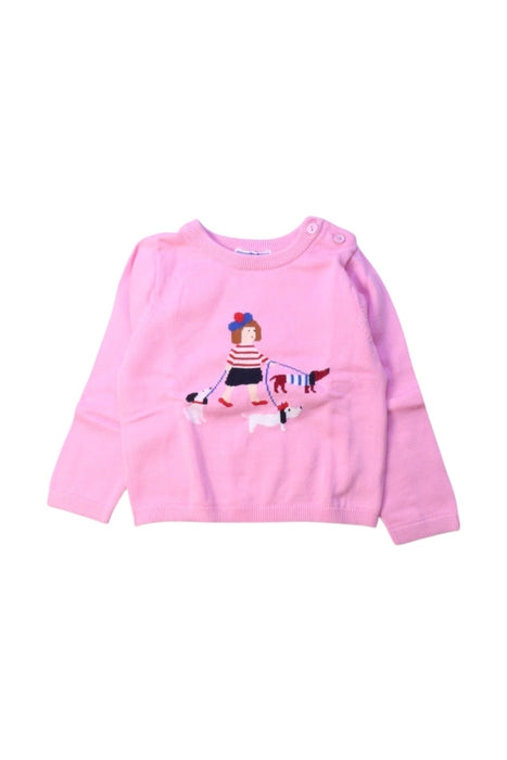 A Pink Long Sleeve Tops from Jacadi in size 12-18M for girl. (Front View)