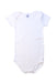 A White Short Sleeve Bodysuits from Petit Bateau in size 12-18M for girl. (Front View)