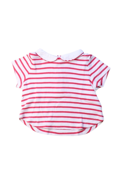 A Red Short Sleeve Tops from Cyrillus in size 3-6M for girl. (Front View)