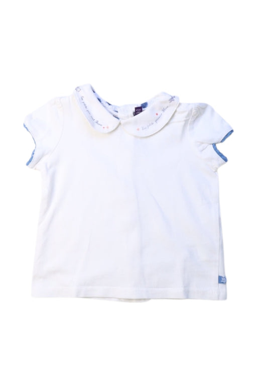 A White Short Sleeve Tops from Sergent Major in size 3-6M for girl. (Front View)