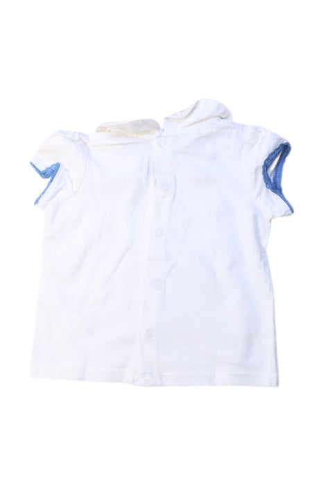 A White Short Sleeve Tops from Sergent Major in size 3-6M for girl. (Back View)