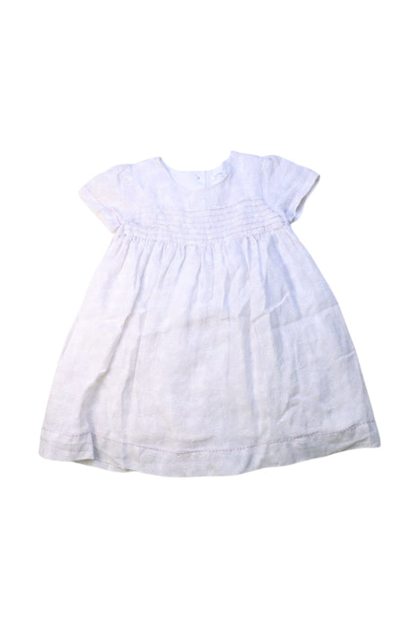 A White Short Sleeve Dresses from Bout'Chou in size 2T for girl. (Front View)