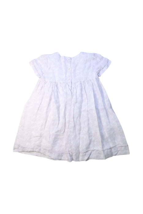 A White Short Sleeve Dresses from Bout'Chou in size 2T for girl. (Back View)