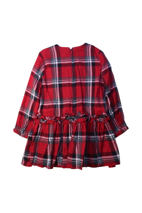 A Red Long Sleeve Dresses from Mayoral in size 4T for girl. (Back View)