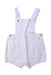 A White Overall Shorts from Jacadi in size 3-6M for neutral. (Front View)