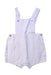 A White Overall Shorts from Jacadi in size 3-6M for neutral. (Front View)
