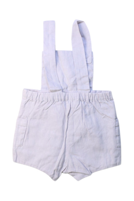 A White Overall Shorts from Jacadi in size 3-6M for neutral. (Back View)
