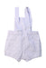 A White Overall Shorts from Jacadi in size 3-6M for neutral. (Back View)