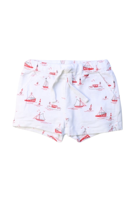A White Shorts from Bout'Chou in size 3-6M for boy. (Front View)