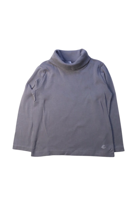 A Grey Long Sleeve Tops from Petit Bateau in size 4T for boy. (Front View)