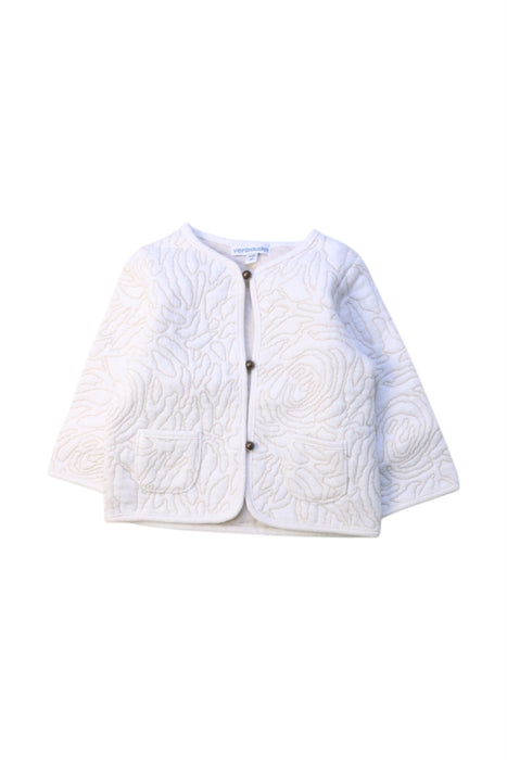 A White Cardigans from Vertbaudet in size 3-6M for girl. (Front View)