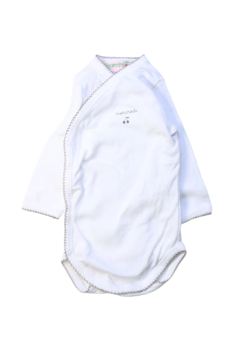 A White Onesies from Bonpoint in size 6-12M for girl. (Front View)
