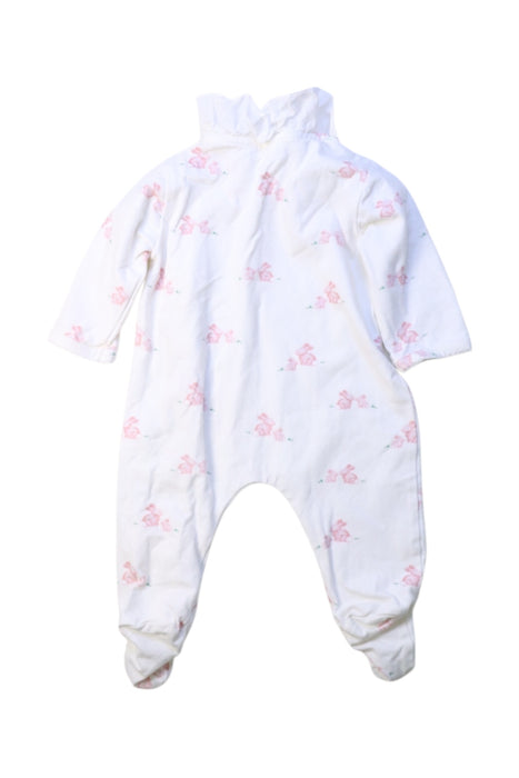 A White Onesies from Lapinou in size 0-3M for girl. (Back View)
