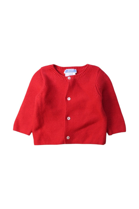 A Red Cardigans from Jacadi in size 0-3M for girl. (Front View)