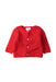 A Red Cardigans from Jacadi in size 0-3M for girl. (Front View)