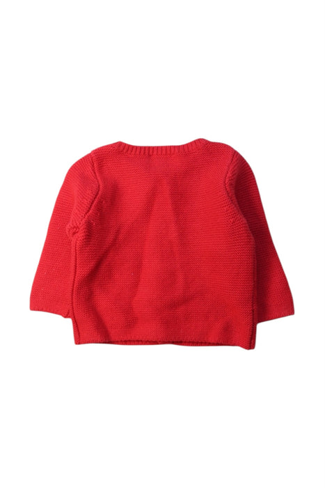 A Red Cardigans from Jacadi in size 0-3M for girl. (Back View)