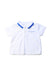 A White Short Sleeve Polos from Jacadi in size 12-18M for boy. (Front View)