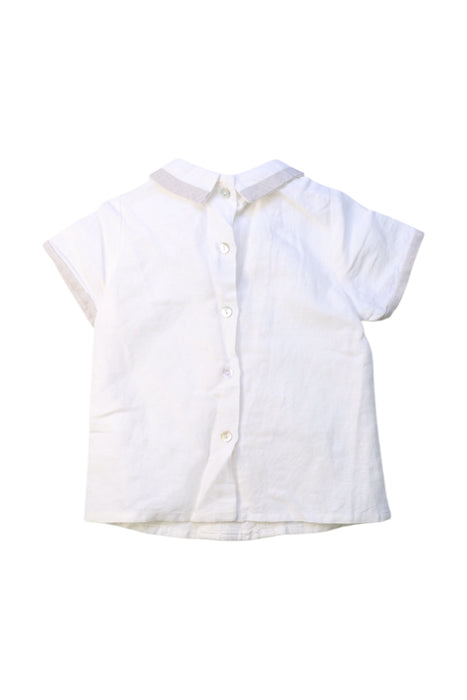 A White Short Sleeve Shirts from Pepa London in size 2T for girl. (Back View)