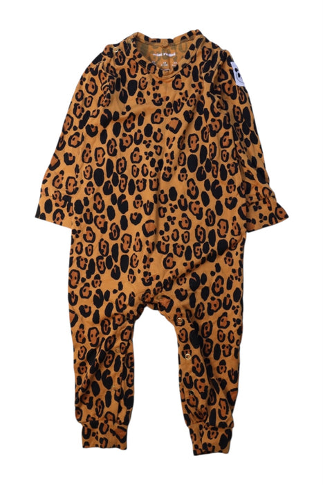 A Brown Long Sleeve Jumpsuits from Mini Rodini in size 6-12M for girl. (Front View)
