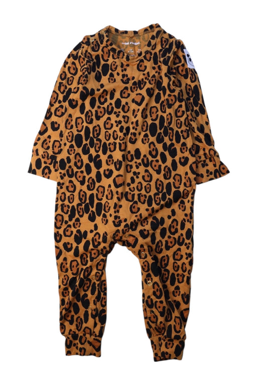 A Brown Long Sleeve Jumpsuits from Mini Rodini in size 6-12M for girl. (Front View)
