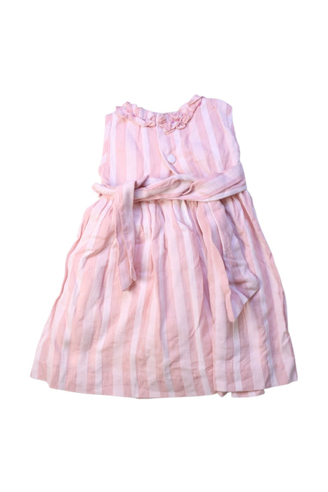 A Pink Sleeveless Dresses from Pepa London in size 6-12M for girl. (Back View)