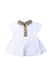 A White Short Sleeve Dresses from Burberry in size 3-6M for girl. (Front View)