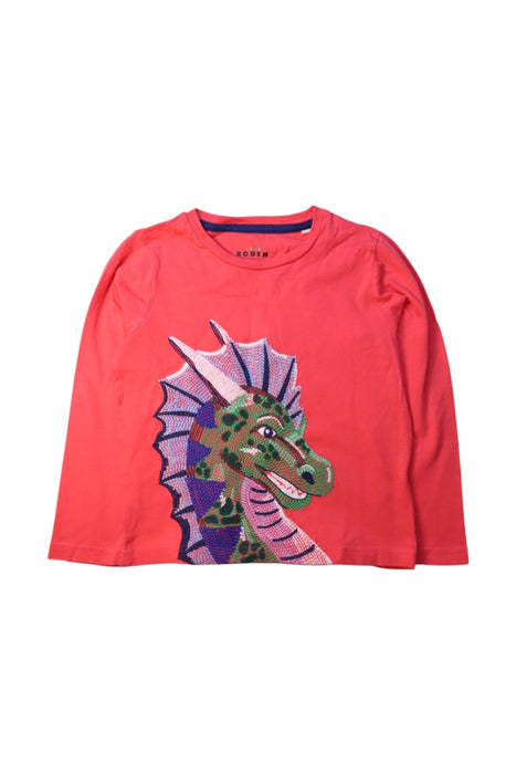 A Red Long Sleeve Tops from Boden in size 3T for boy. (Front View)